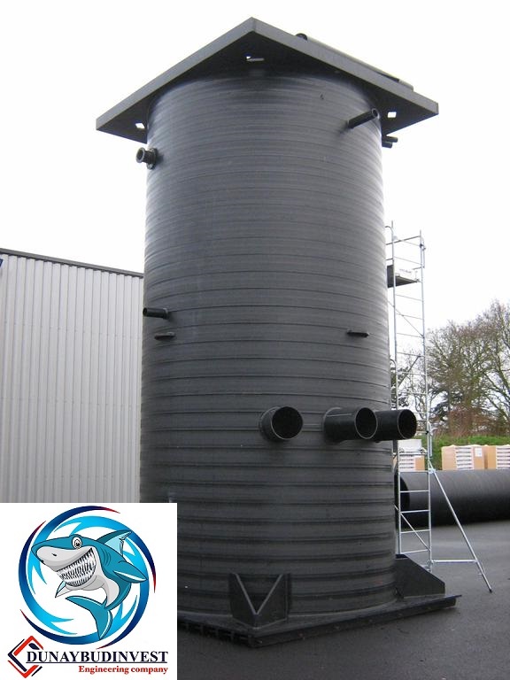 Автоматическая канализационная насосная станция (КНС) с канализационным фильтром для очистки воздуха